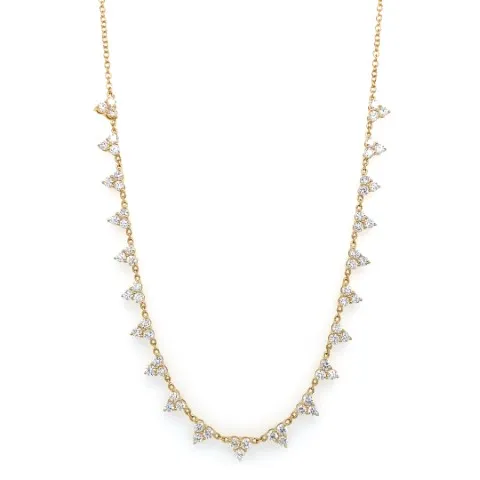 18K Yellow Gold Diamond Necklace