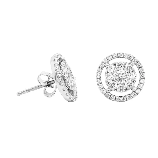 18K White Gold Diamond Earrings