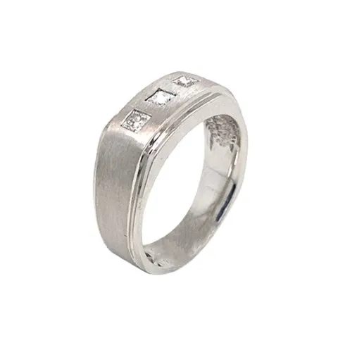 14K White Gold Diamond Men’s Ring