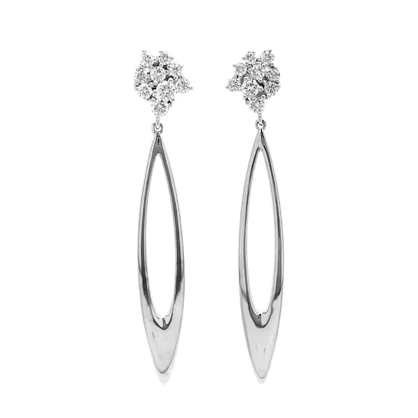 18K White Gold Diamond Earrings