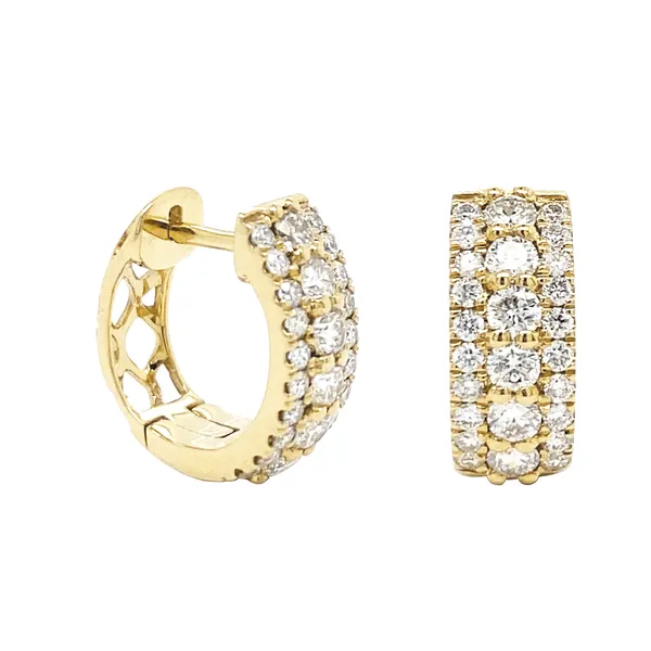 18K Yellow Gold Huggie Earrings