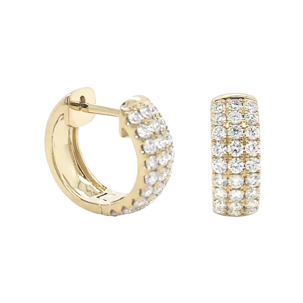 18K Yellow Gold Huggie Earrings