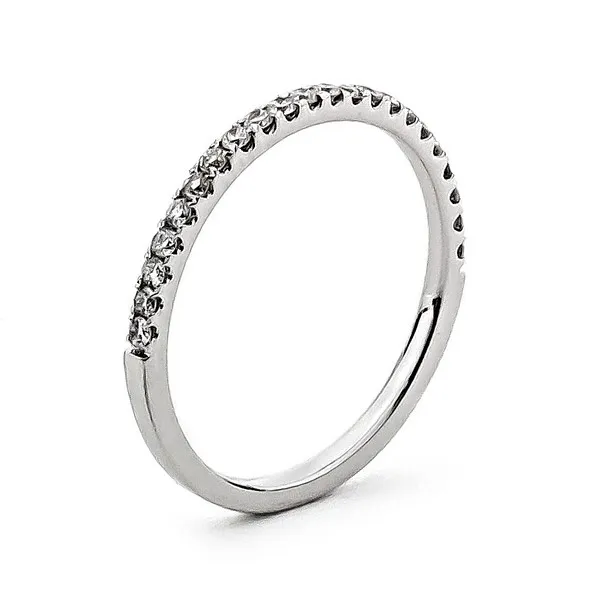 18K White Gold Diamond Band