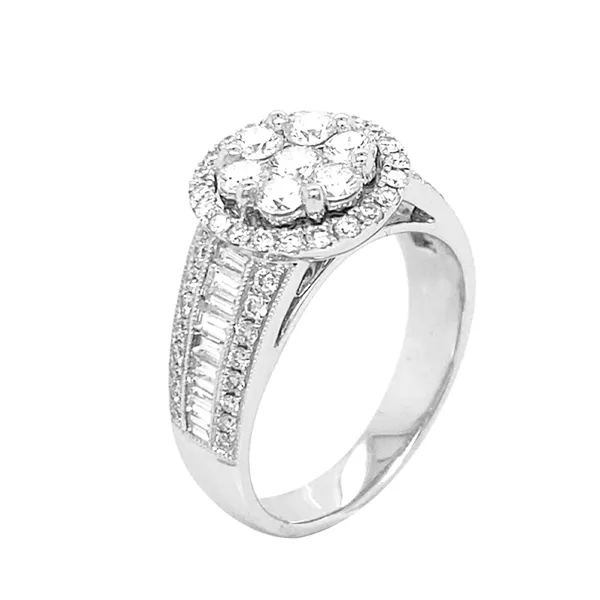 18K White Gold Diamond Ring
