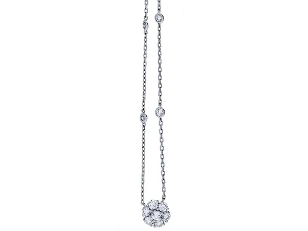 18K White Gold Diamond Necklace