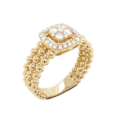18K Yellow Gold Diamond Ring