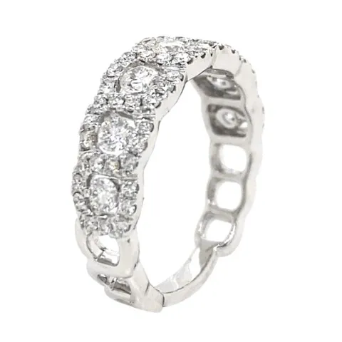 18K White Gold Diamond Band