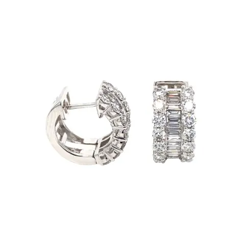 18K White Gold Diamond Earrings