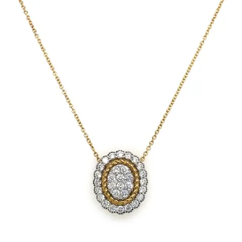 18K Yellow Gold Diamond Necklace