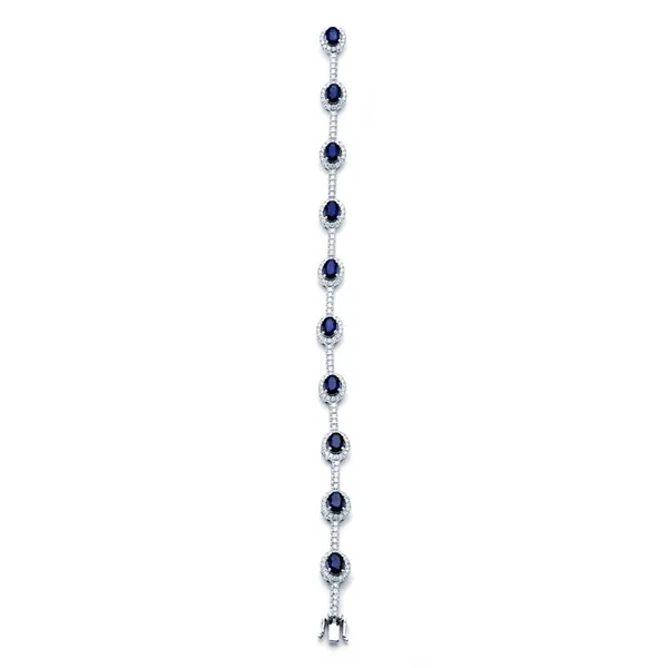 18K White Gold Sapphire Bracelet