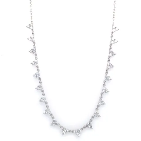 18K White Gold Diamond Necklace