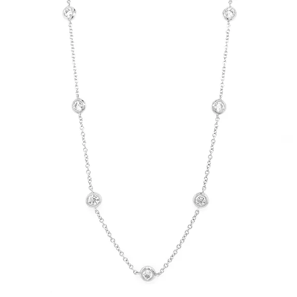 18K White Gold Diamond Necklace