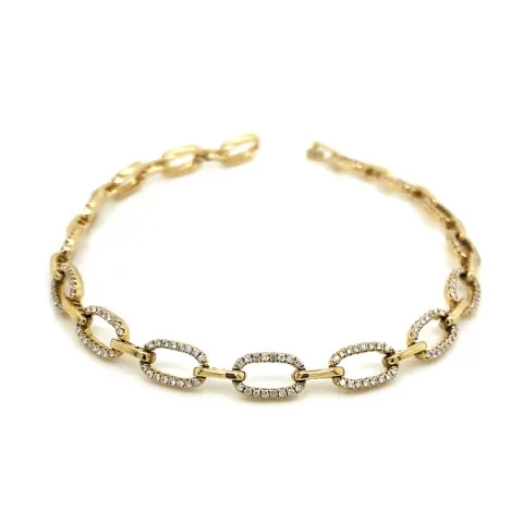 14K Yellow Gold Diamond Bracelet