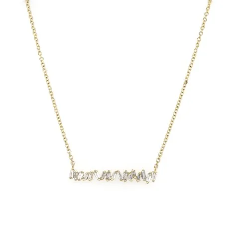 18K Yellow Gold Diamond Necklace