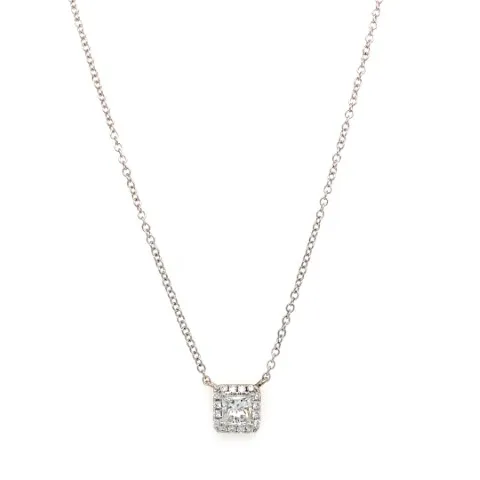 18K White Gold Diamond Necklace