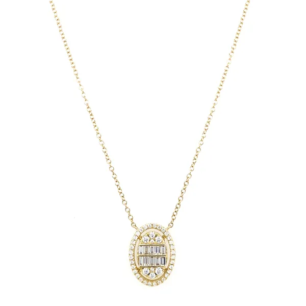 18K Yellow Gold Diamond Necklace