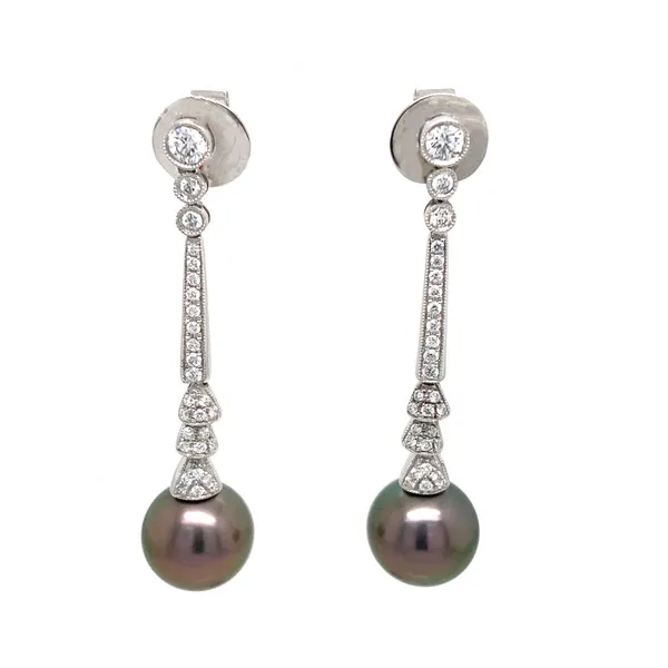 18K White Gold Pearl Earrings