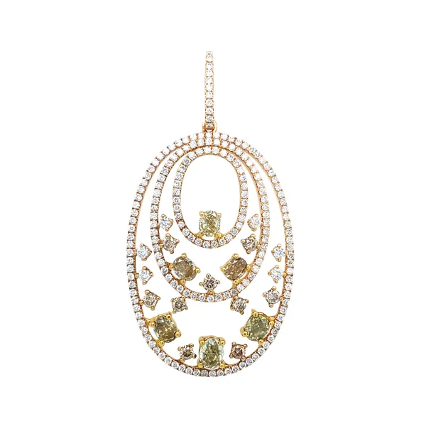 18K Rose Gold Diamond Pendant