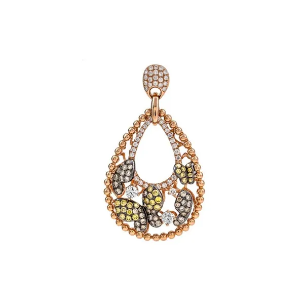18K Rose Gold Diamond Pendant
