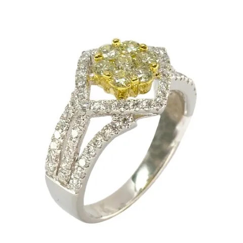 18K Two-Tone Gold Diamond Ring