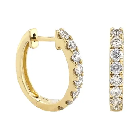 18K Yellow Gold Huggie Earrings