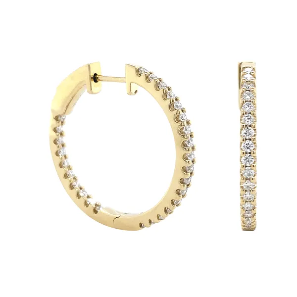 18K Yellow Gold Hoop Earrings