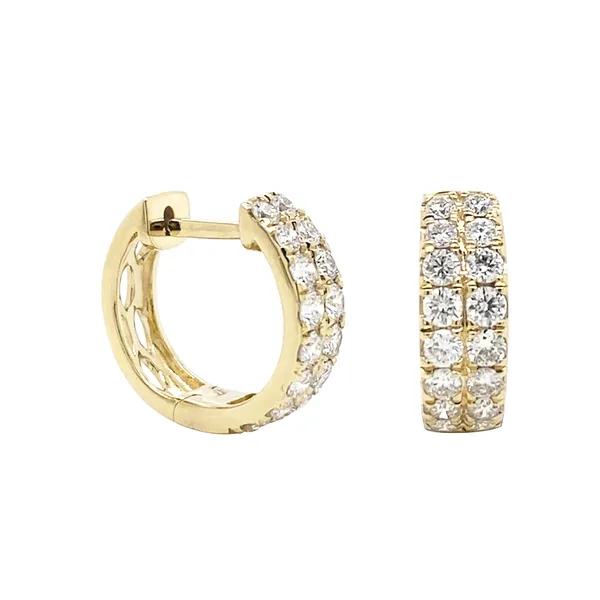 18K Yellow Gold Huggie Earrings