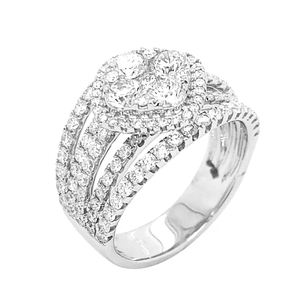 18K White Gold Diamond Band