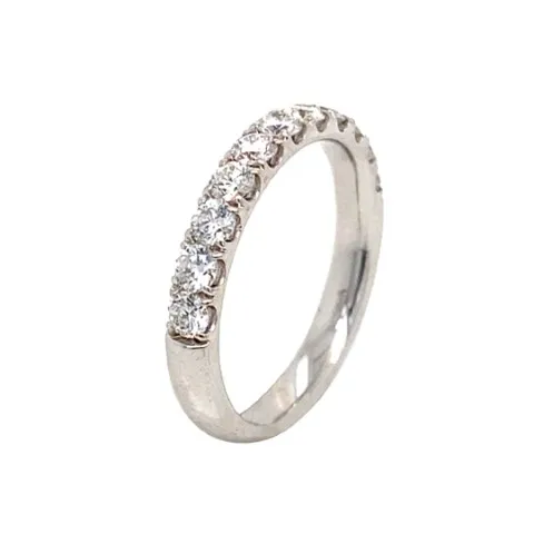 18K White Gold Diamond Band