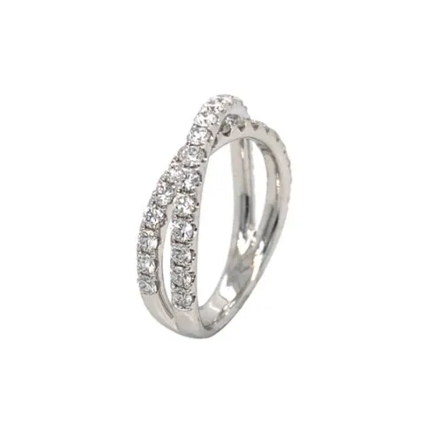 18K White Gold Diamond Band