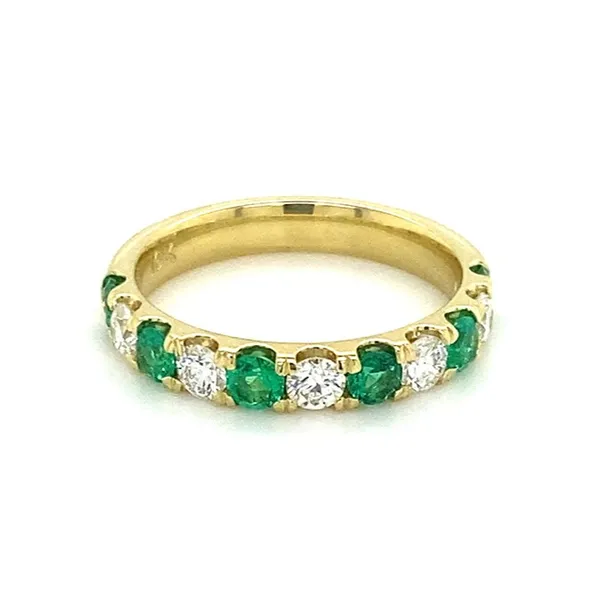 18K Yellow Gold Emerald Band
