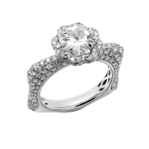 18K White Gold Diamond Ring