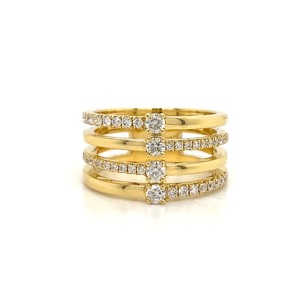 18K Yellow Gold Diamond Band