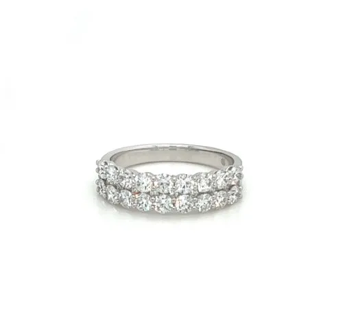 18K White Gold Diamond Band