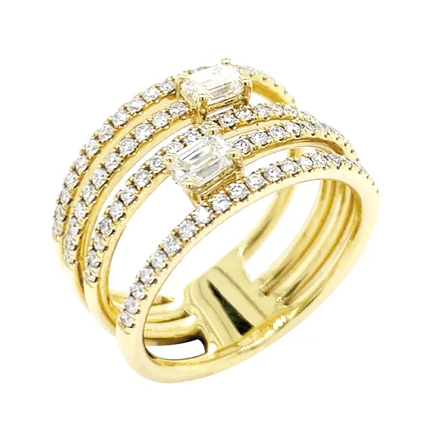 18K Yellow Gold Diamond Band