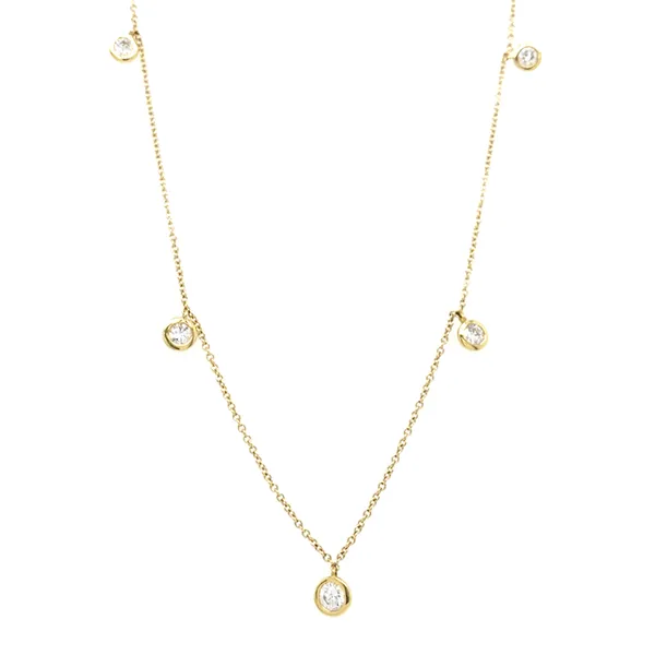 18K Yellow Gold Diamond Necklace