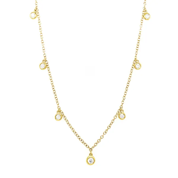 18K Yellow Gold Diamond Necklace
