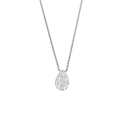 18K White Gold Diamond Necklace