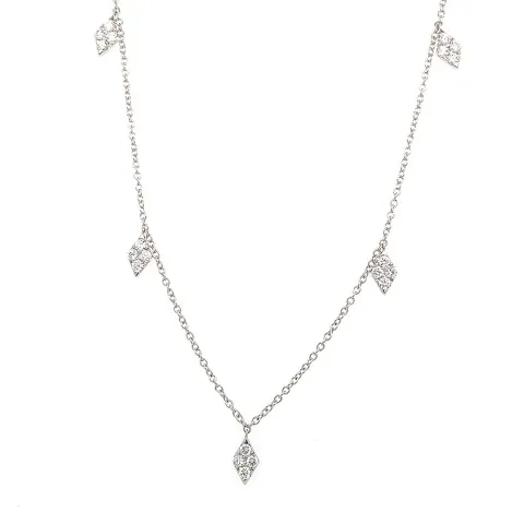 18K White Gold Diamond Necklace