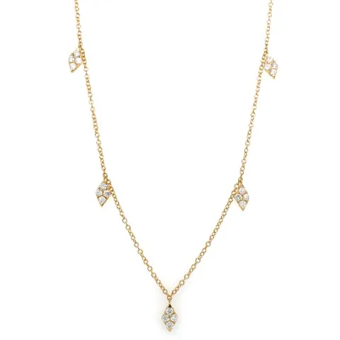18K Yellow Gold Diamond Necklace