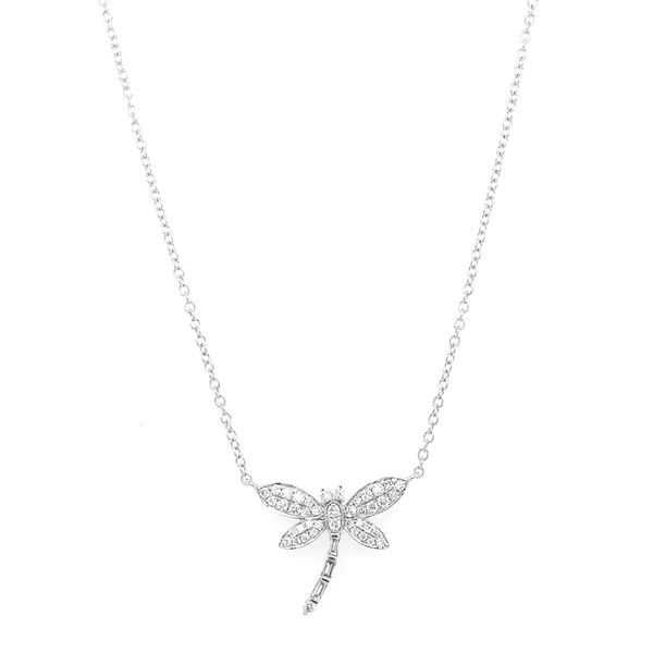 18K White Gold Diamond Necklace