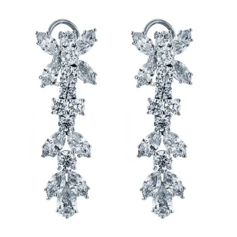 18K White Gold Diamond Earrings