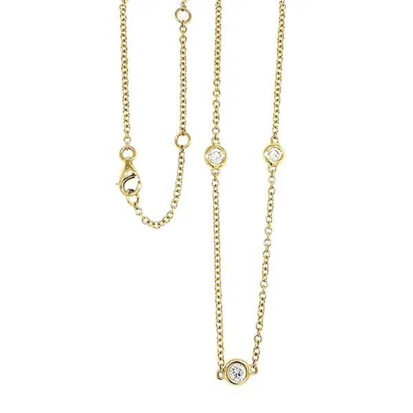 18K Yellow Gold Diamond Necklace