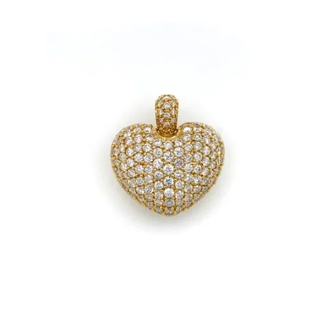 18K Yellow Gold Heart Pendant