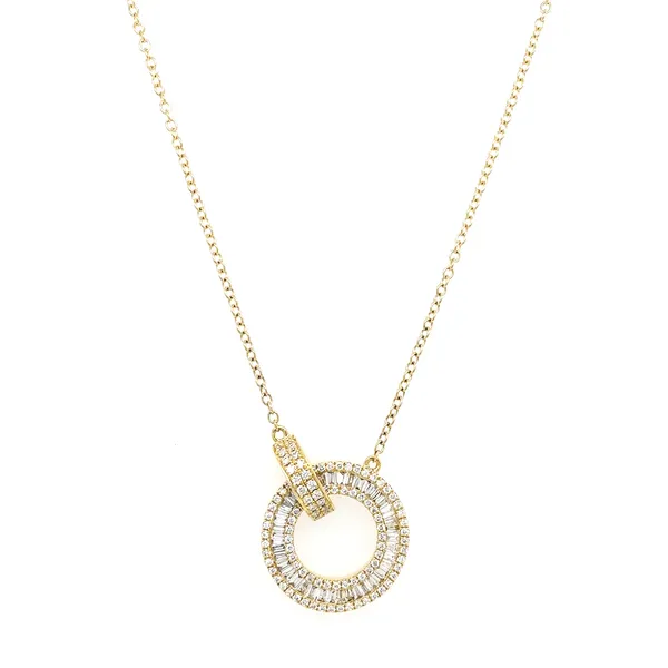 18K Yellow Gold Diamond Necklace