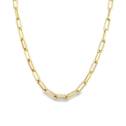 14K Yellow Gold Diamond Necklace