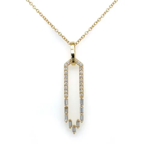 18K Yellow Gold Diamond Necklace
