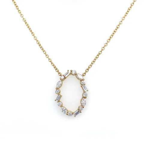 18K Yellow Gold Diamond Necklace