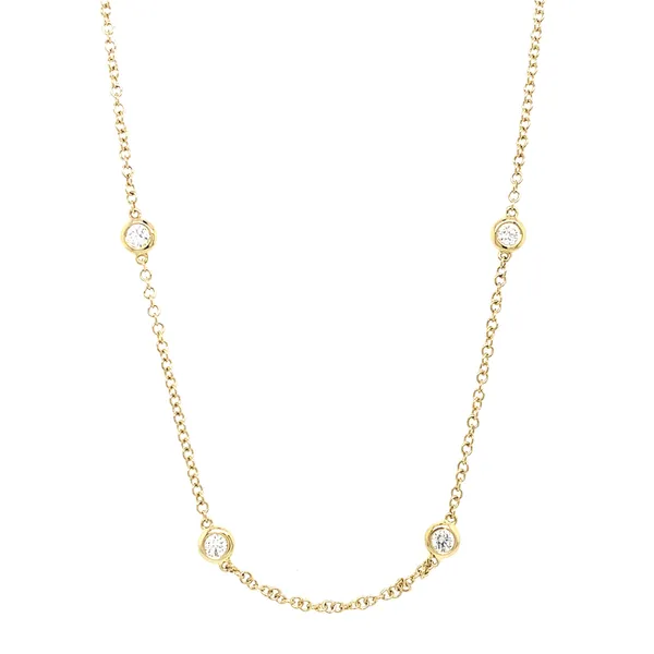 18K Yellow Gold Diamond Necklace