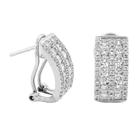 18K White Gold Diamond Earrings
